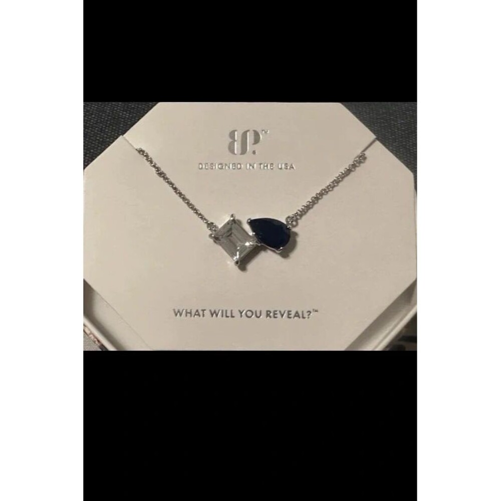 BP Necklace with navy & diamond stone